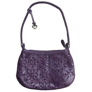 Brighton Vintage Barbados Hobo Purple Leather Bag